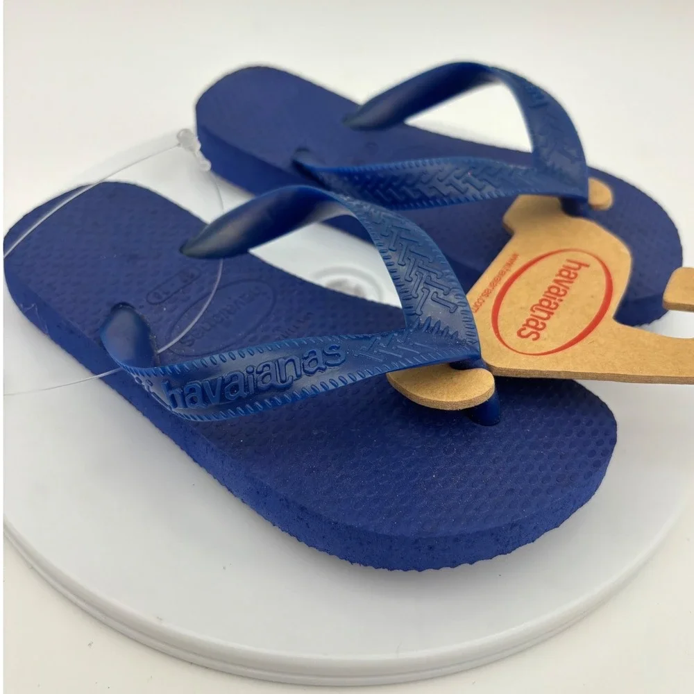 HAVAIANAS Kids Flip Flop Bundle 2 Pair NEW Thong Shoe Blue Beach Toddler 9 11 12